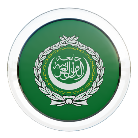 Runde Flagge der Arabischen Liga  3D Icon