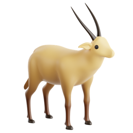 Arabische Oryx  3D Icon