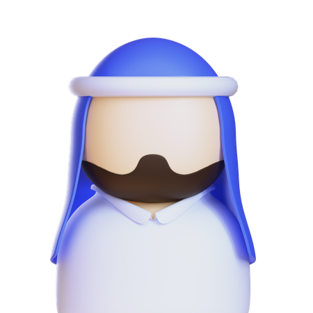 Arabischer Mann  3D Icon