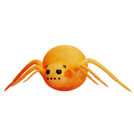 Araignée orange à longues pattes  3D Icon