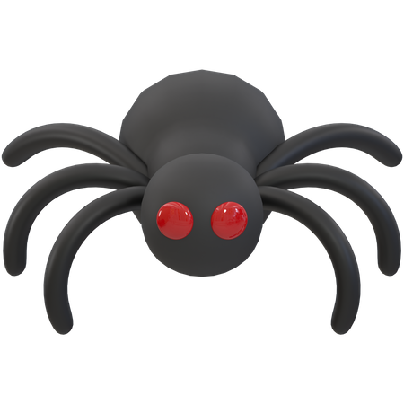 Araña negra  3D Icon
