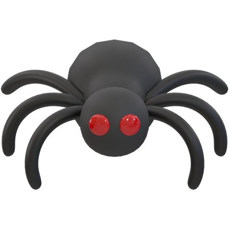 Araña negra  3D Icon