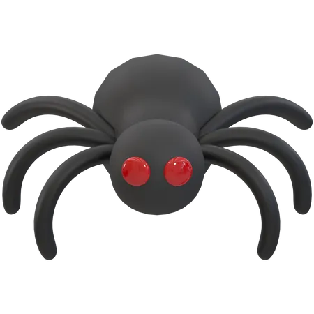 Araña negra  3D Icon