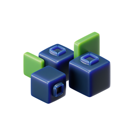 Arándano cubo  3D Icon