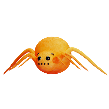 Aranha de perna longa laranja  3D Icon