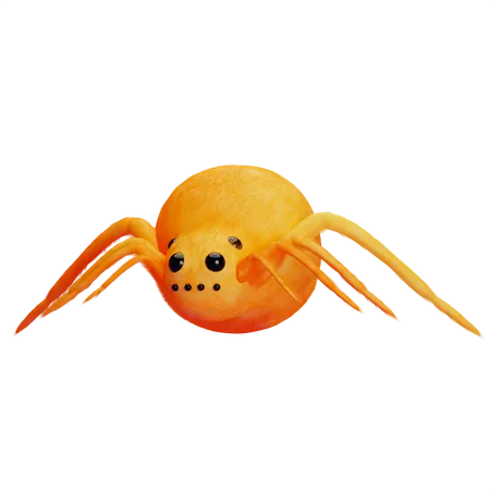 Aranha de perna longa laranja  3D Icon