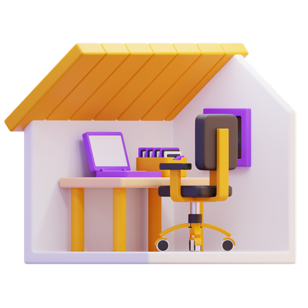 Von zu Hause aus arbeiten  3D Icon