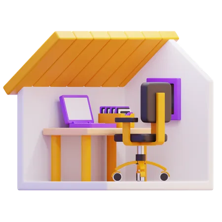 Von zu Hause aus arbeiten  3D Icon