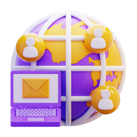 Arbeiten von überall  3D Icon