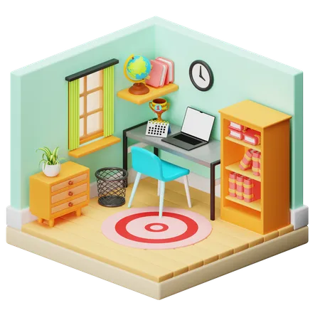 Arbeitsplatz  3D Illustration