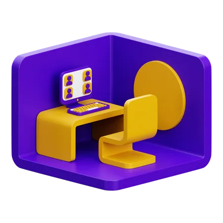 Arbeitsplatz  3D Icon