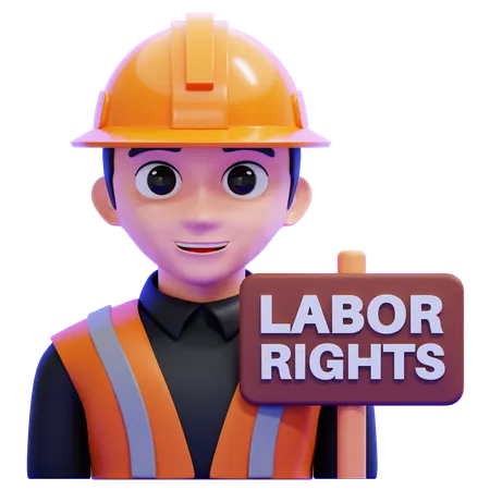 Arbeitsrechte  3D Icon