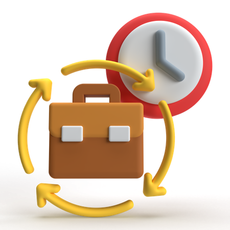 Arbeitszeit  3D Icon