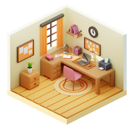 Studierzimmer  3D Icon