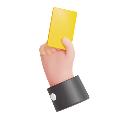 Tarjeta amarilla del árbitro  3D Icon