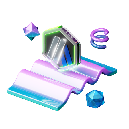 결정  3D Icon