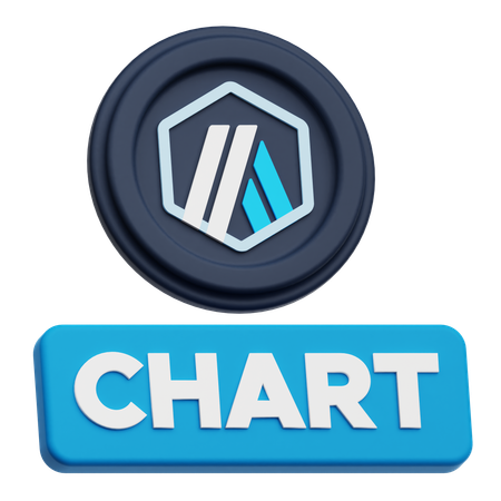 Arbitrum Chart  3D Icon