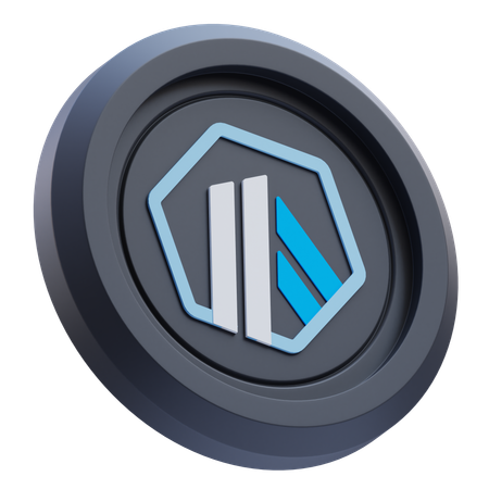 Arbitrum Cryptocurrency  3D Icon