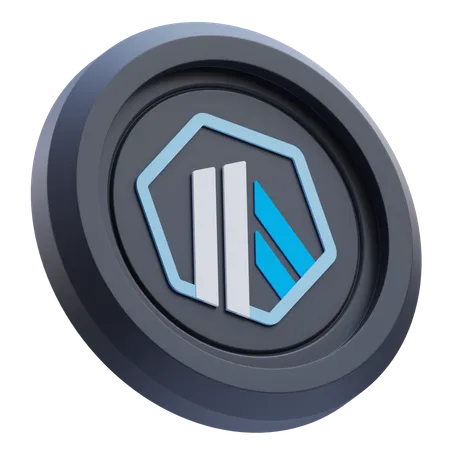 Arbitrum Cryptocurrency  3D Icon