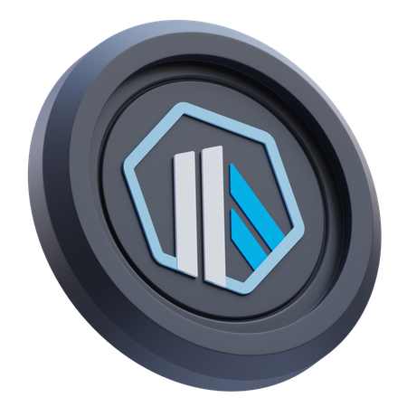 Arbitrum Cryptocurrency  3D Icon