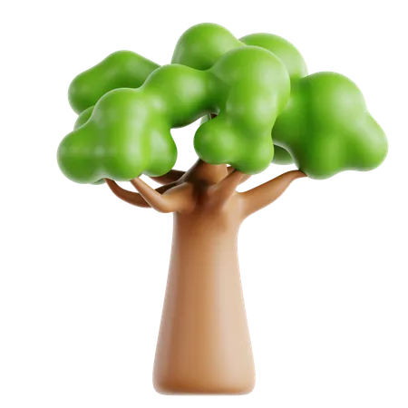Arbol del baobab  3D Icon