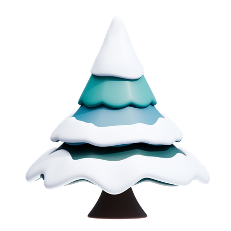 Árbol cargado de nieve  3D Icon