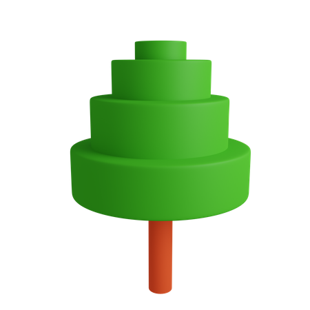 Árbol cilíndrico  3D Icon