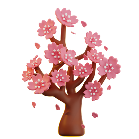 Árbol con flores  3D Icon