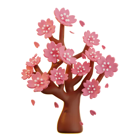 Árbol con flores  3D Icon