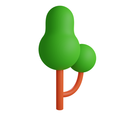 Árbol con rama  3D Icon