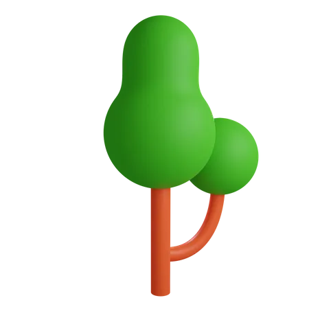 Árbol con rama  3D Icon