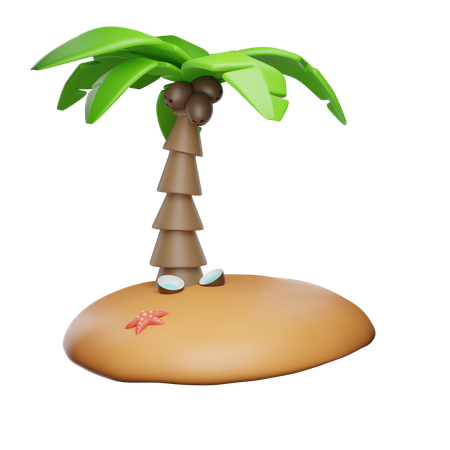 Árbol de coco  3D Icon