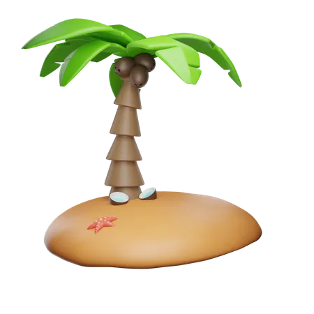 Árbol de coco  3D Icon