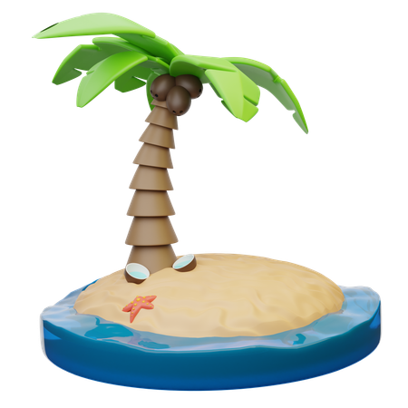 Árbol de coco  3D Icon