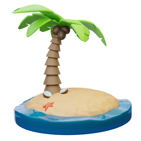 Árbol de coco  3D Icon