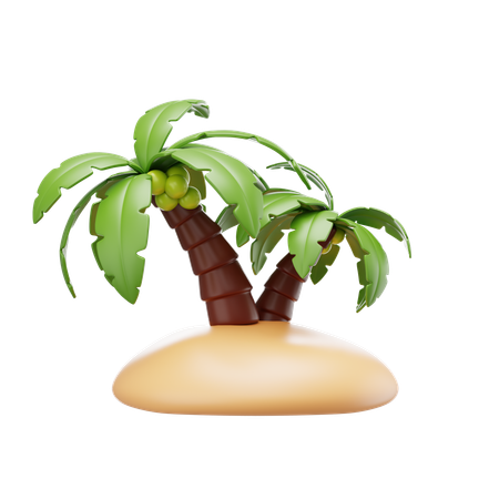 Árbol de coco  3D Icon