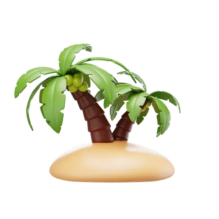 Árbol de coco  3D Icon