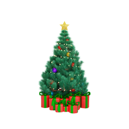 Árbol de Navidad  3D Illustration