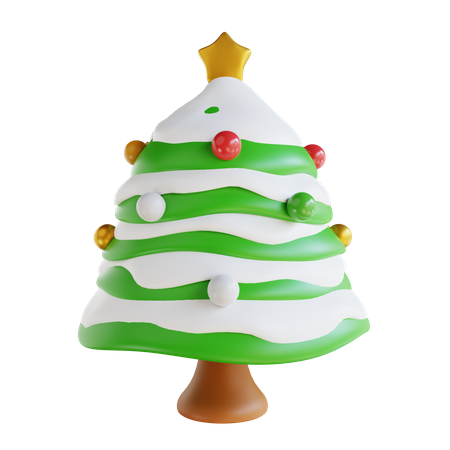 Árbol de navidad con luz  3D Icon