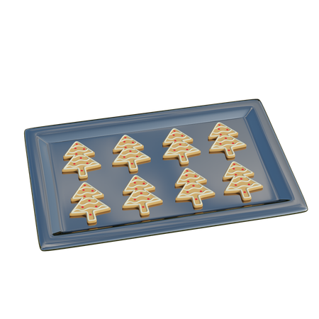 Pan de jengibre del árbol de navidad  3D Illustration