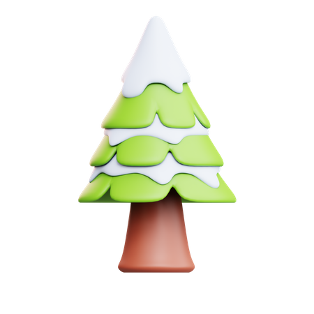 Árbol de nieve  3D Icon