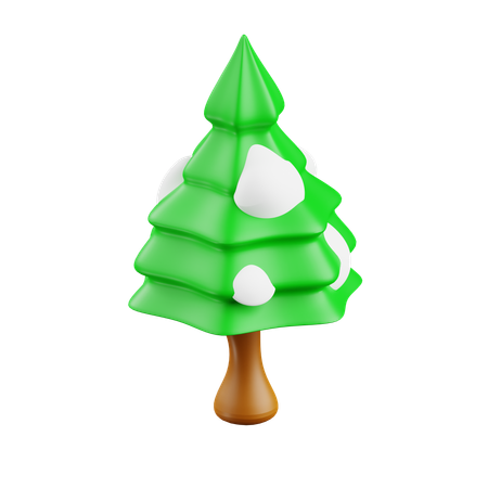 Árbol de nieve  3D Icon