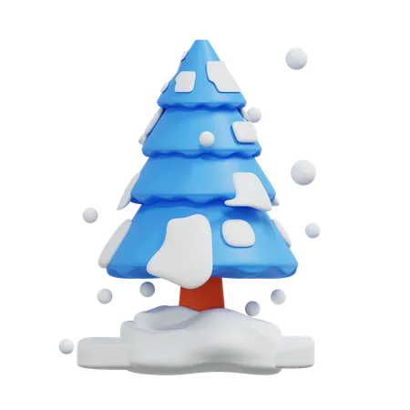 Árbol de nieve  3D Icon