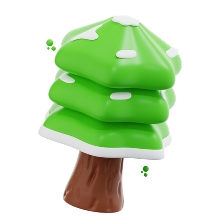 Árbol de nieve  3D Icon