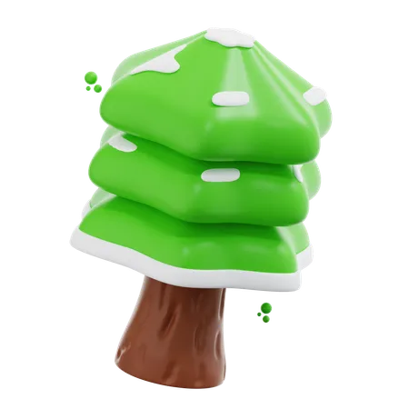 Árbol de nieve  3D Icon