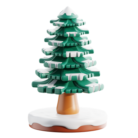 Árbol de nieve  3D Icon