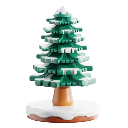 Árbol de nieve  3D Icon