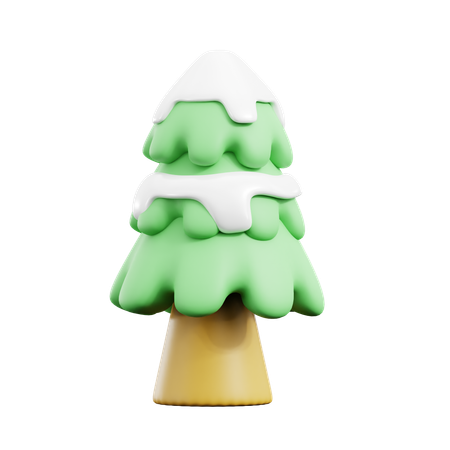 Árbol de nieve  3D Icon