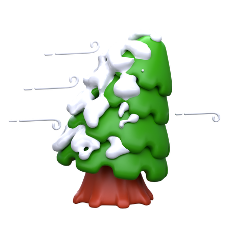 Árbol de nieve  3D Icon