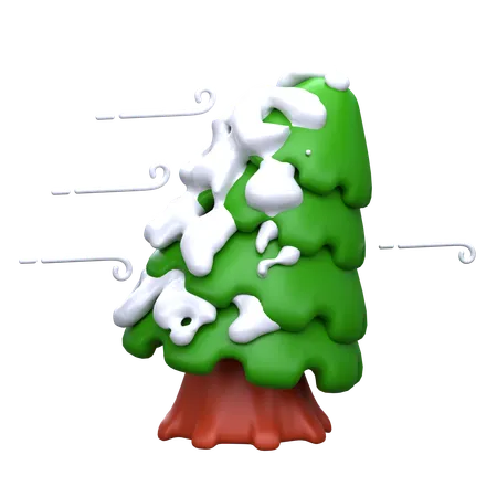 Árbol de nieve  3D Icon